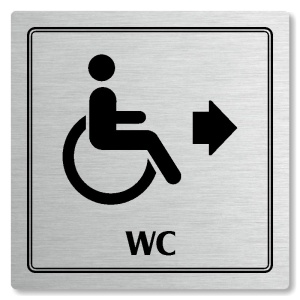 Piktogram WC invalidé vpravo